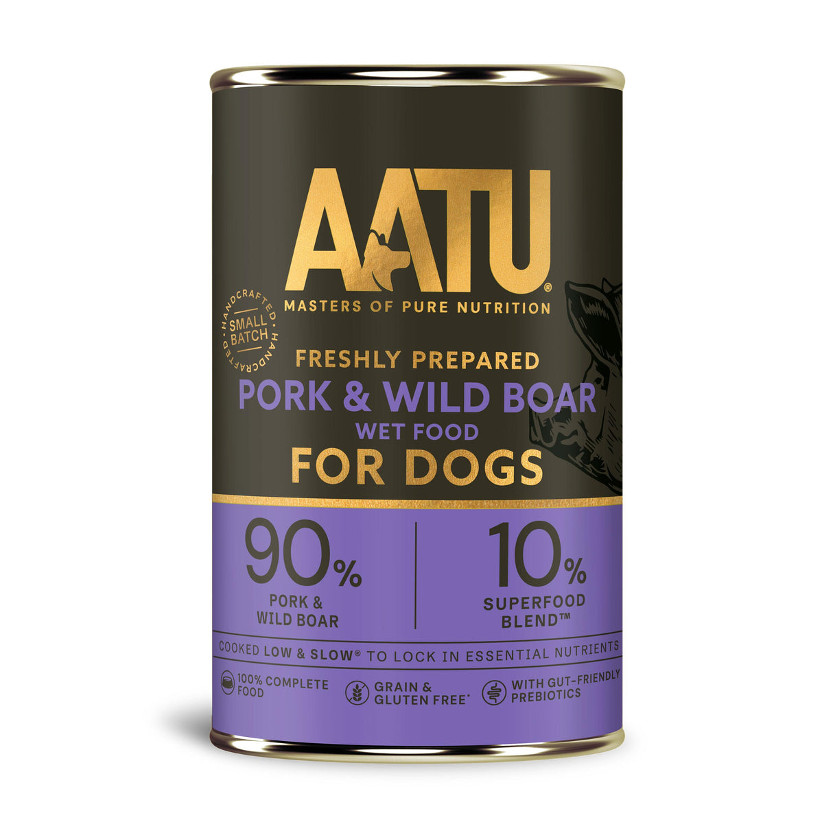 AATU Pork & Wild Boar Wet Dog Food - 6x400g