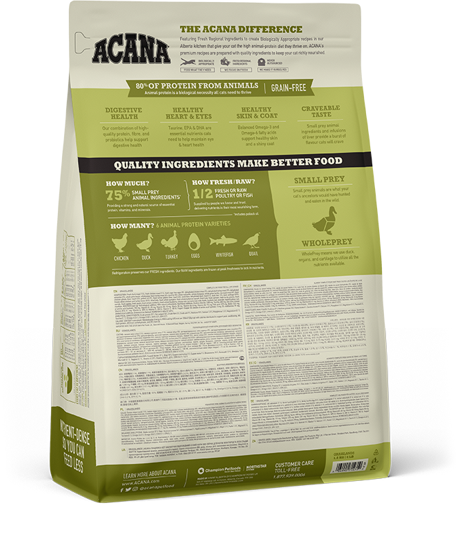 Acana Grasslands Dry Cat Food - 1.8kg