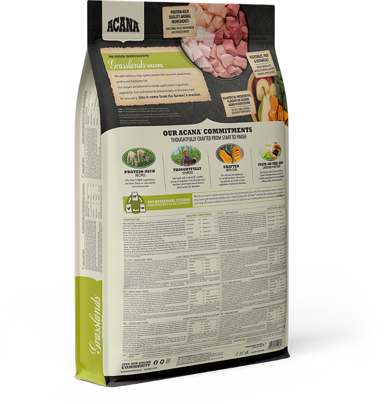 Acana Grasslands Grain Free Adult Dry Dog Food - 6kg