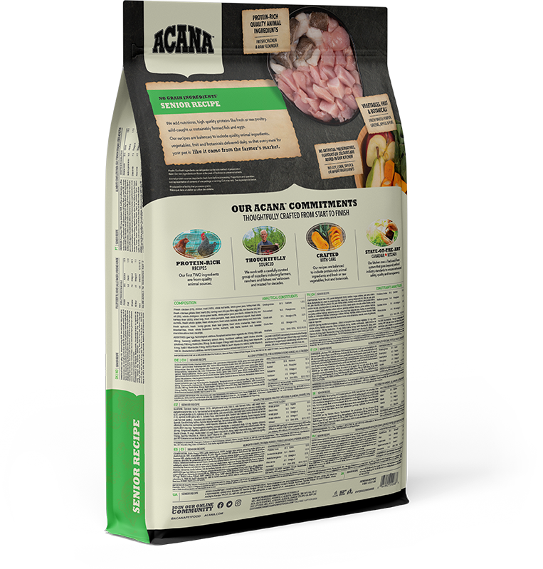 Acana Heritage Grain Free Senior All Breed Dry Dog Food - 6kg