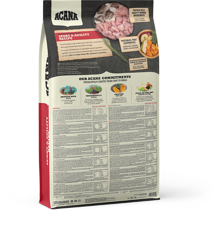 Acana Heritage Sport & Agility Grain Free Dry Dog Food - 11.4kg
