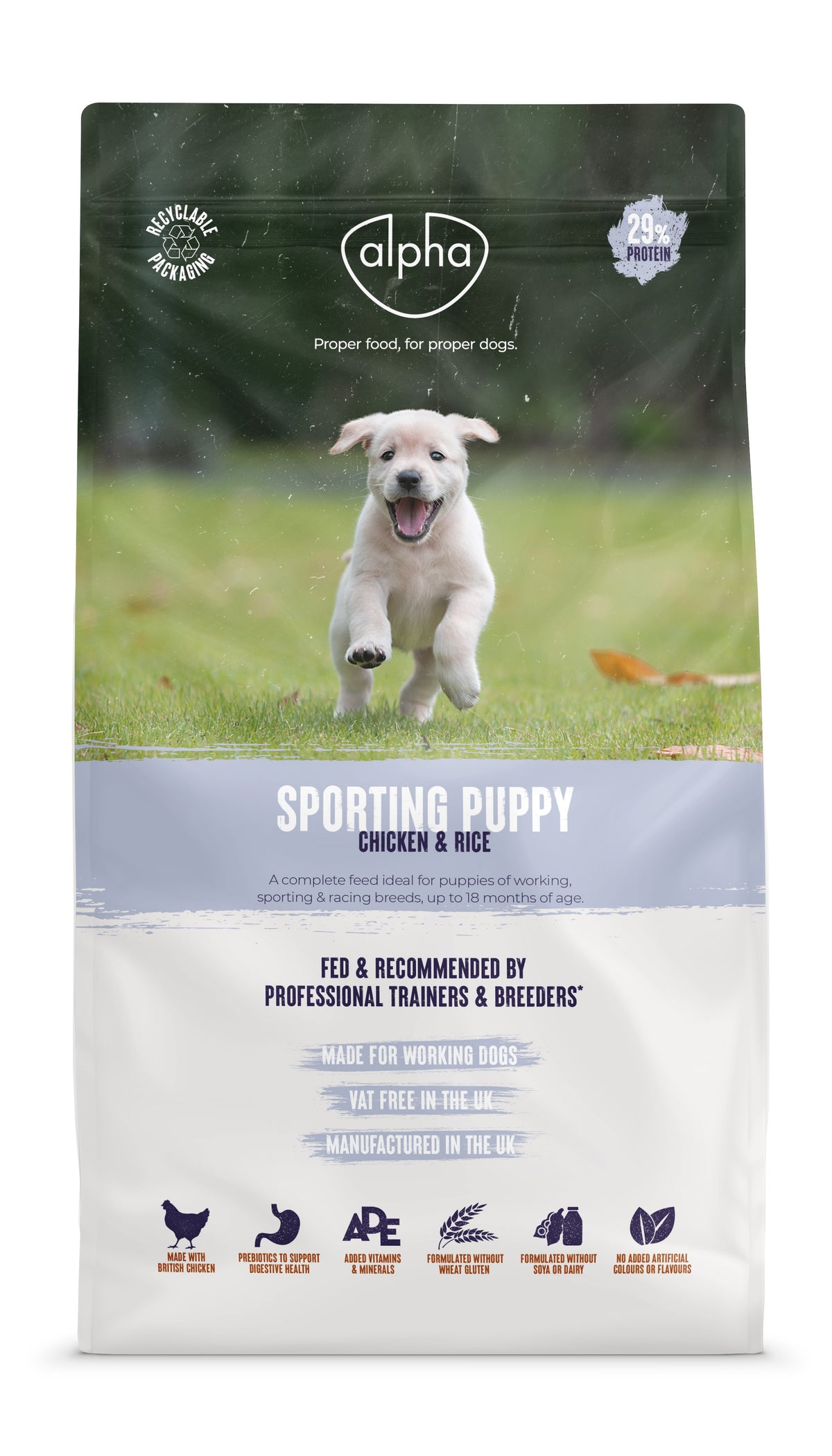 Alpha Sporting Puppy Dry Dog Food - 15kg