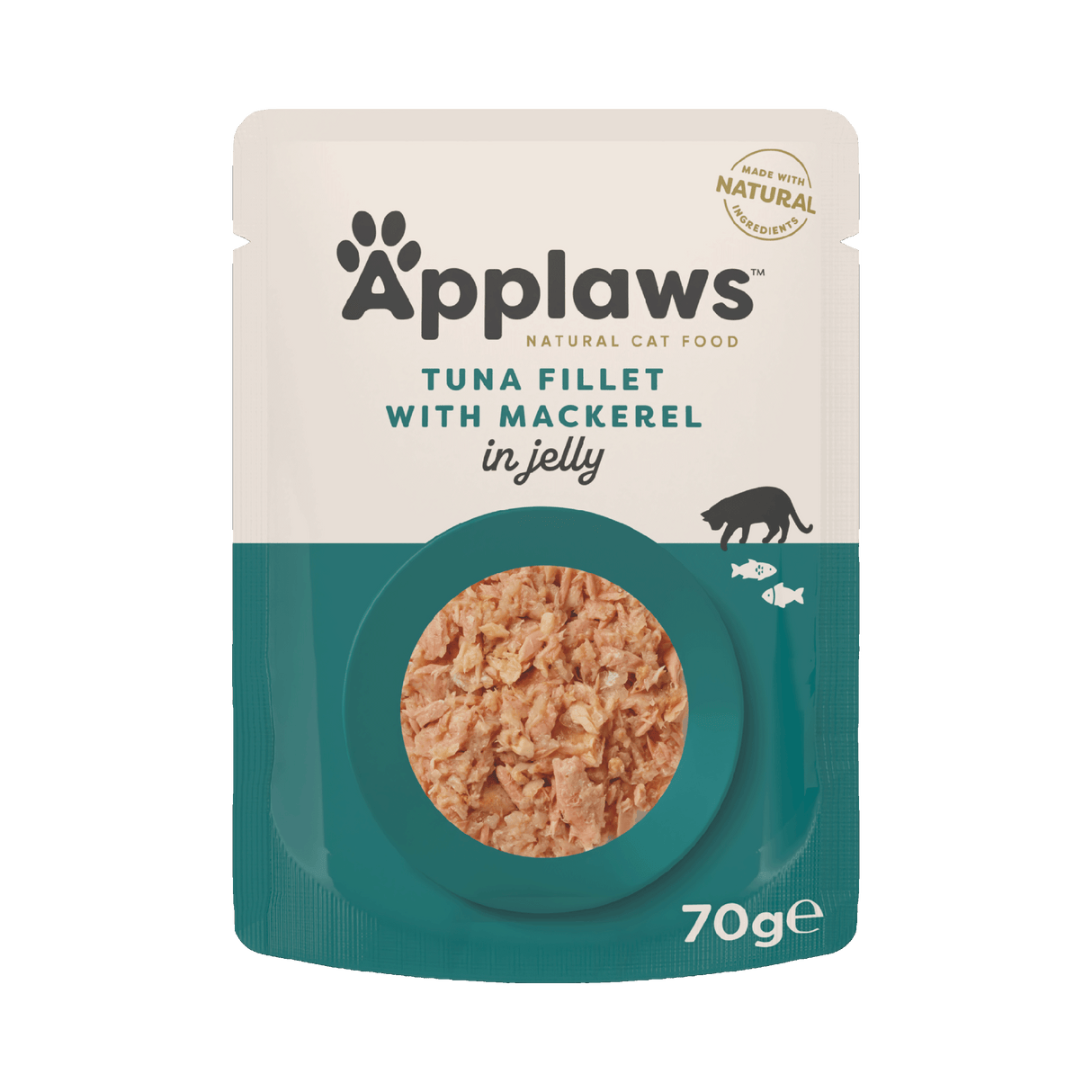 Applaws Tuna Fillet with Mackerel in Jelly Adult Wet Cat Food Pouches - 16x70g