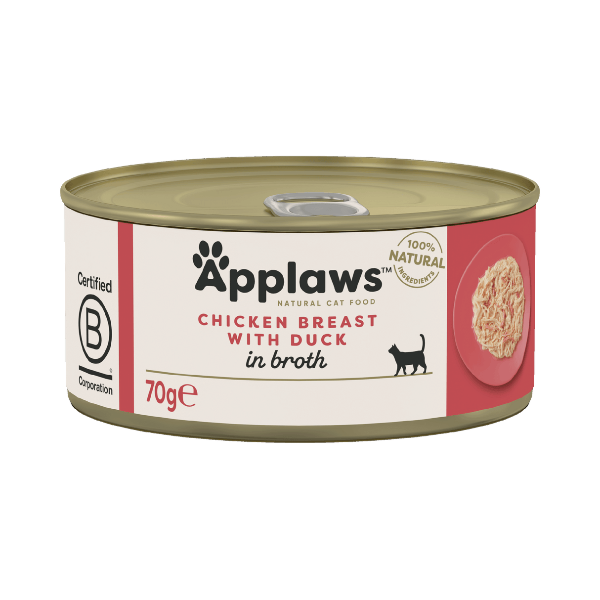 Applaws Chicken Breast with Duck in Jelly Adult Wet Cat Food Tins - 24 x 70g
