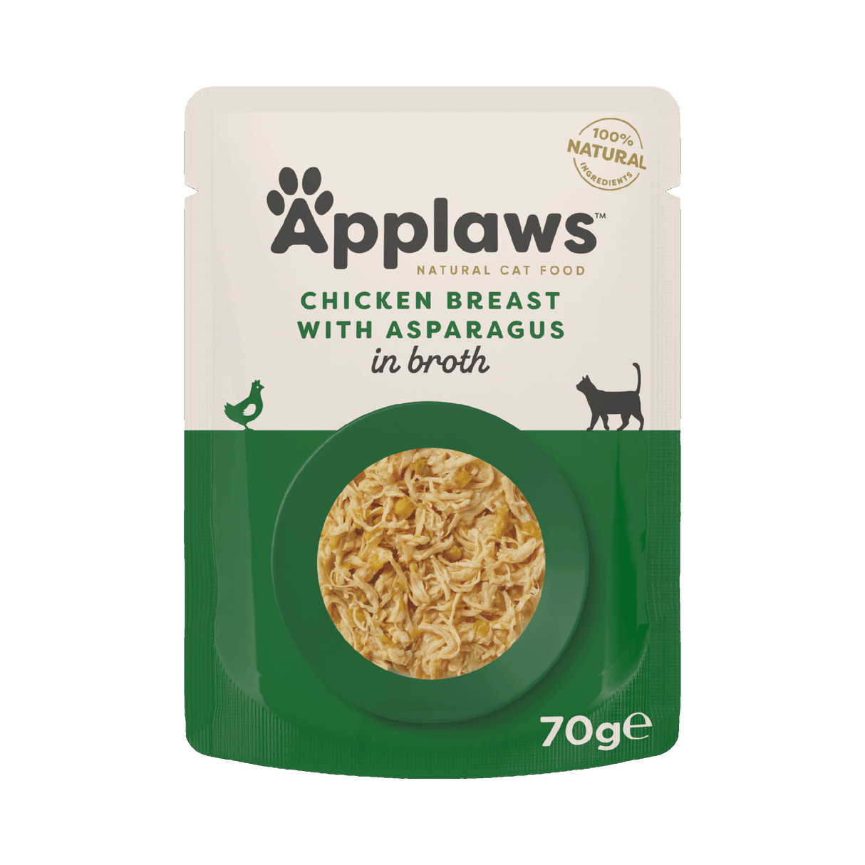Applaws Chicken Breast with Asparagus Adult Wet Cat Food Pouches - 12 x 70g
