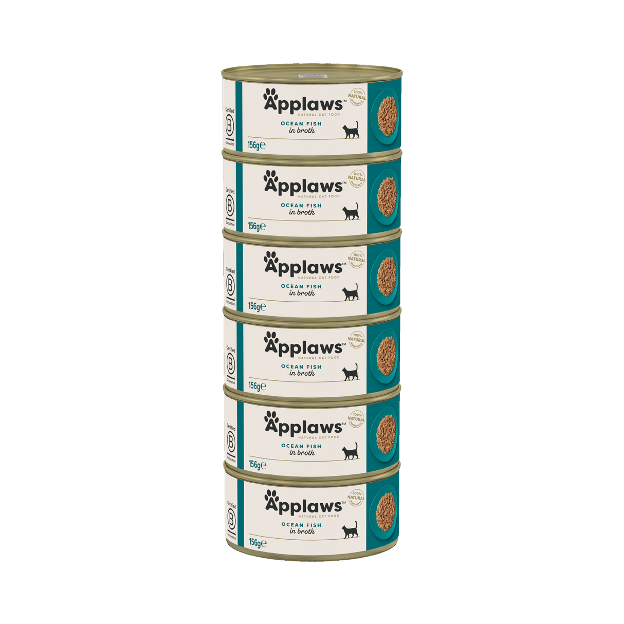 Applaws Ocean Fish in Broth Adult Wet Cat Food Tins - 24 x 156g