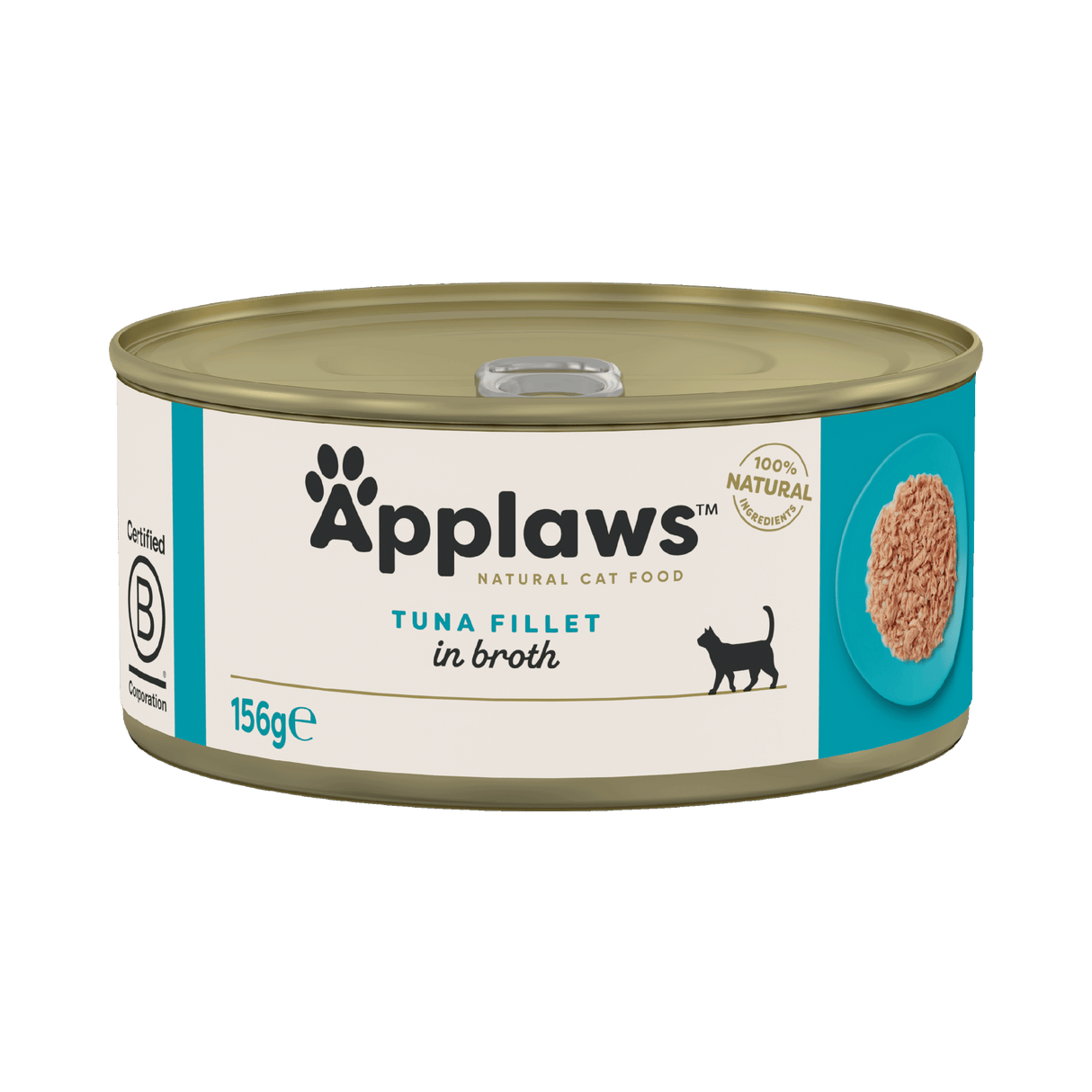 Applaws Tuna Fillet in Broth Adult Wet Cat Food Tins - 24 x 156g