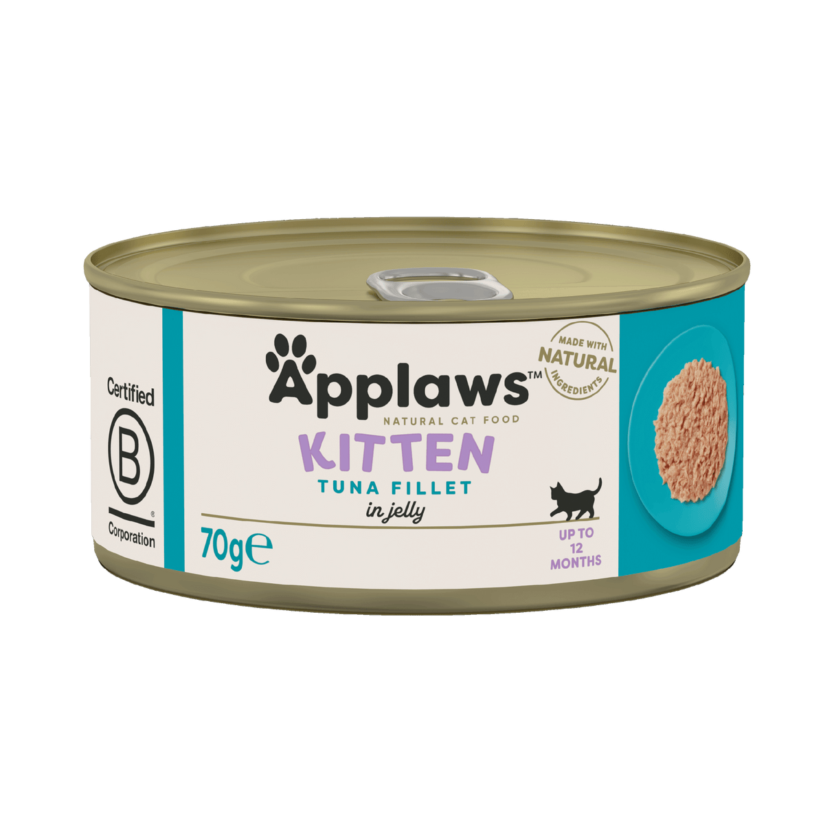 Applaws Tuna Fillet in Jelly Kitten Wet Cat Food Tins - 24 x 70g