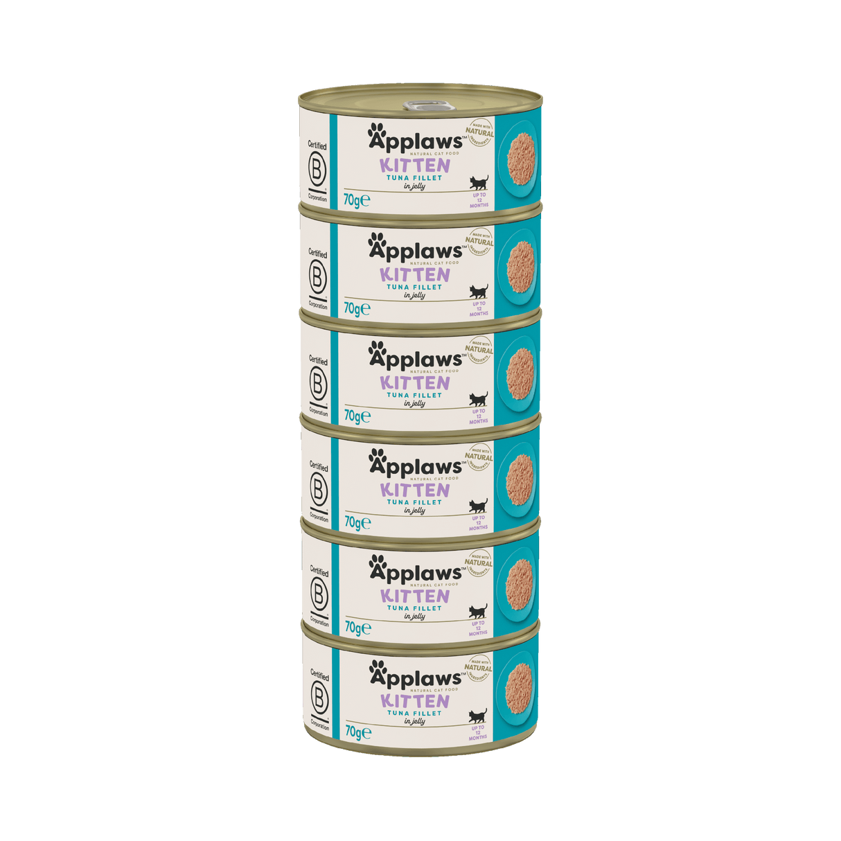 Applaws Tuna Fillet in Jelly Kitten Wet Cat Food Tins - 24 x 70g
