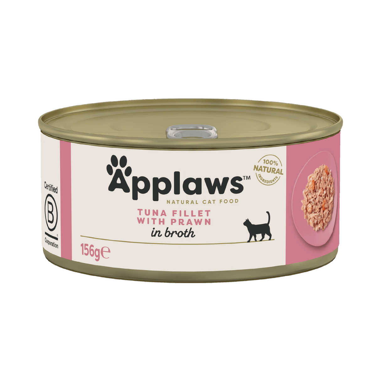 Applaws Tuna Fillet with Prawn Adult Wet Cat Food Tins - 24 x 156g