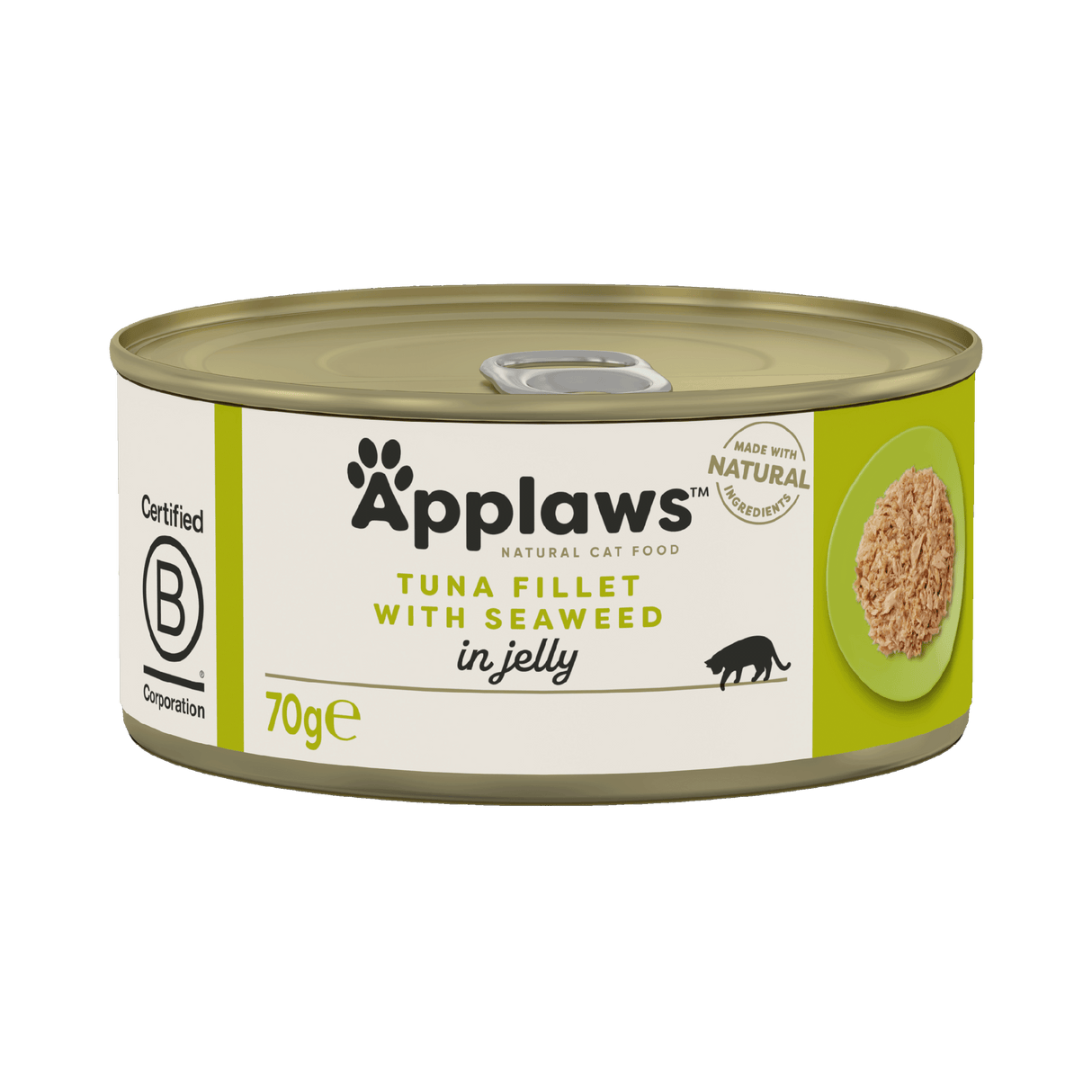 Applaws Tuna Fillet with Seaweed in Jelly Adult Wet Cat Food Tins - 24 x 70g