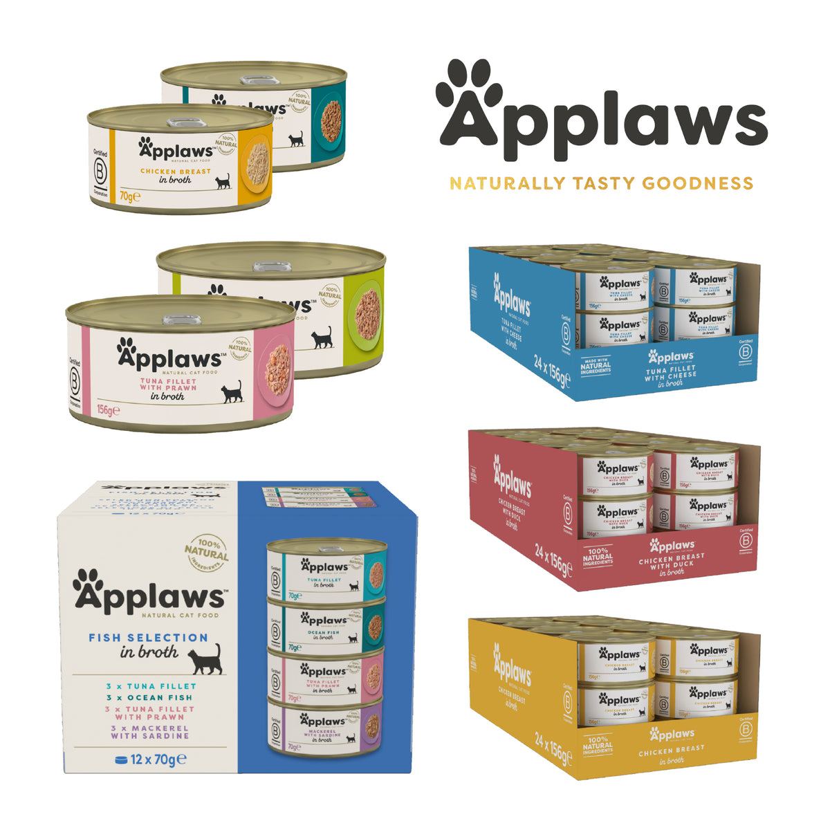 Applaws Wet Cat Food Tins – Broth Range