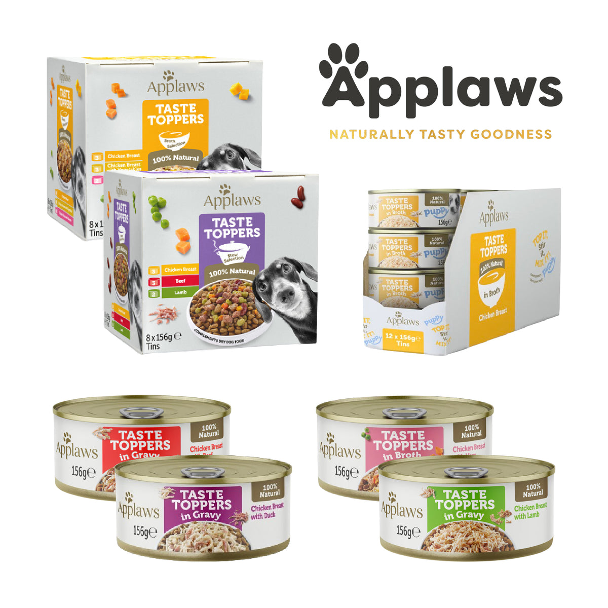 Applaws Dog Food Tins – Taste Toppers & Selection Range