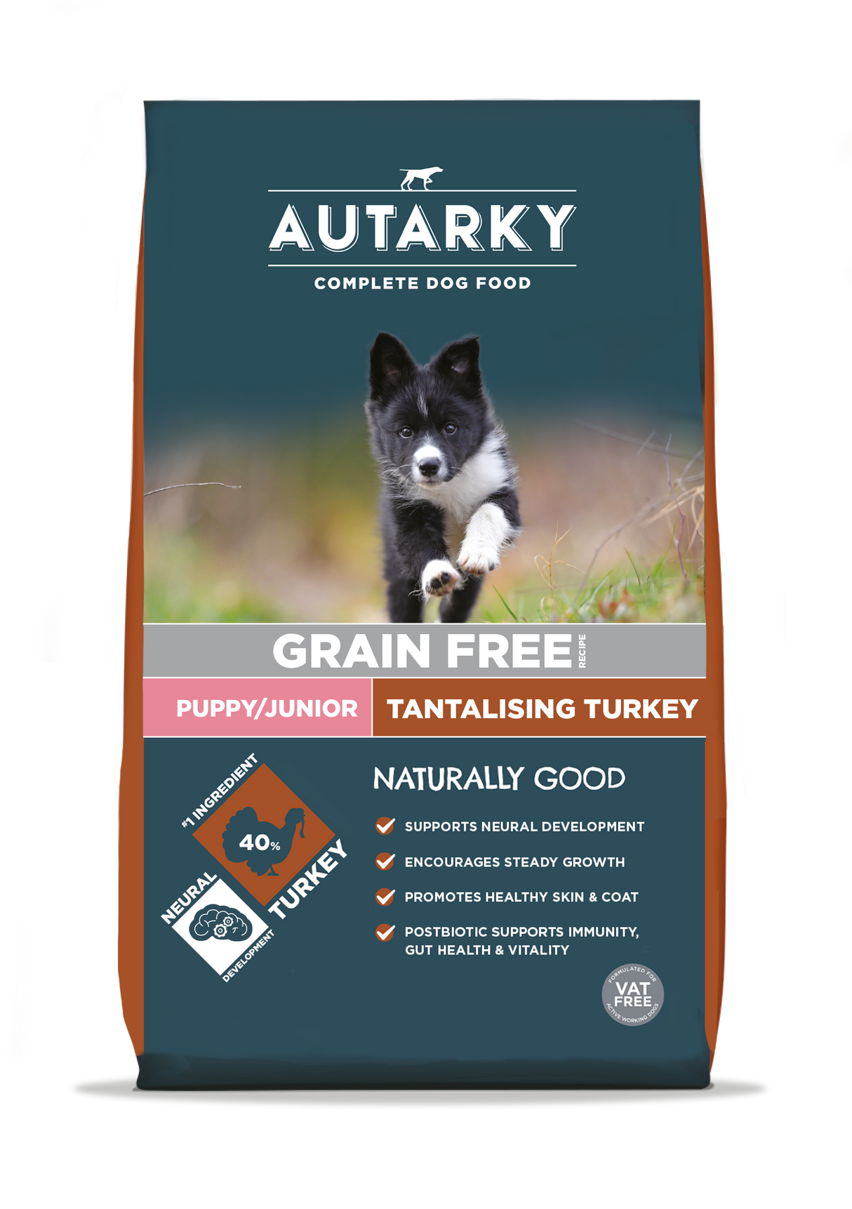 Autarky Grain Free Puppy/Junior Tantalising Turkey Dry Dog Food - 2kg
