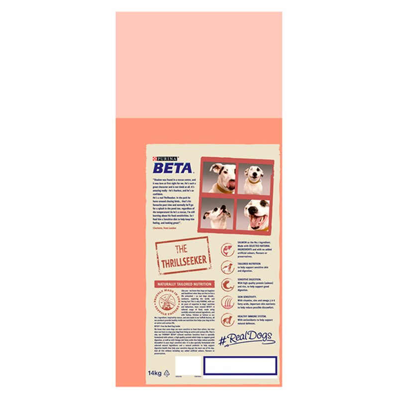 BETA Adult Sensitive Salmon & Rice Dry Dog Food - 14kg