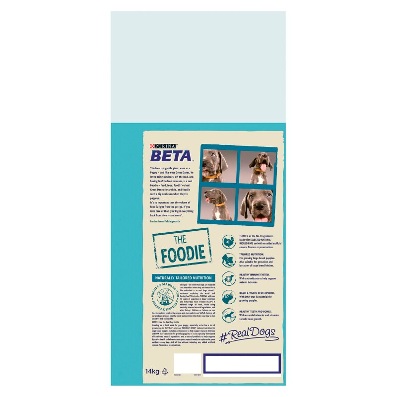 BETA Puppy Large Breed Turkey Dry Dog Food - 14kg