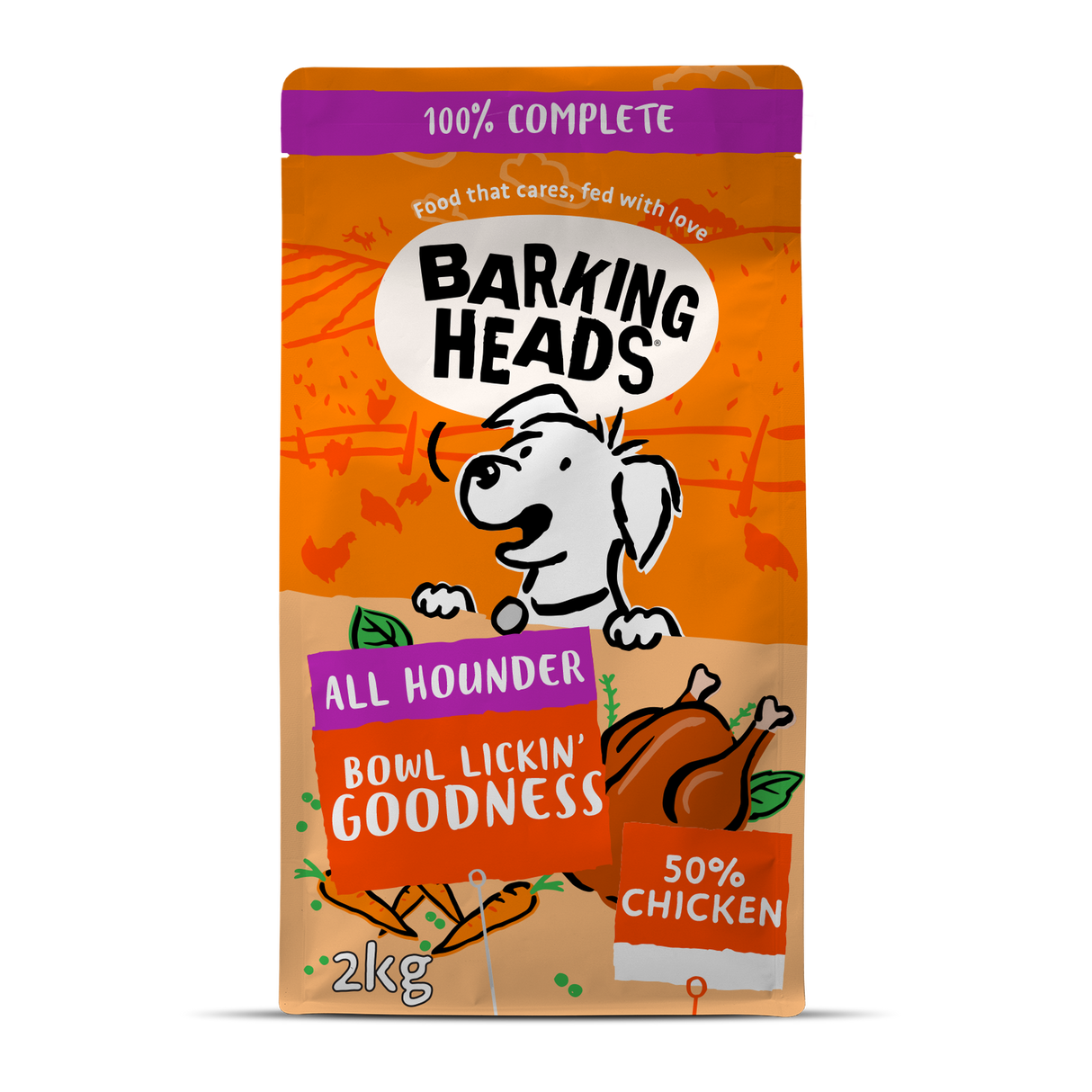 Barking Heads Bowl Lickin' Chicken Dry Dog Food - 2kg