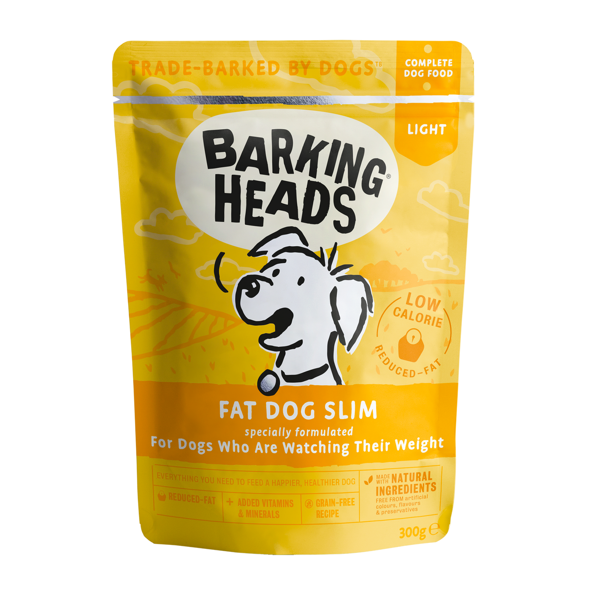 Barking Heads Fat Dog Slim Wet Dog Food Pouches - 10 x 300g