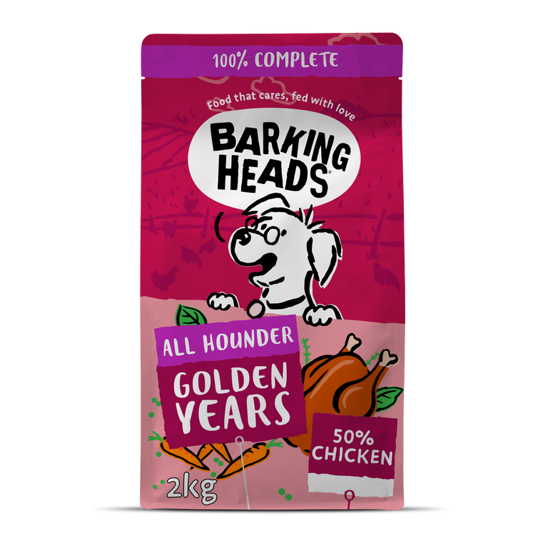 Barking Heads All Hounder Golden Years Chicken Senior Dry Dog Food - 2kg