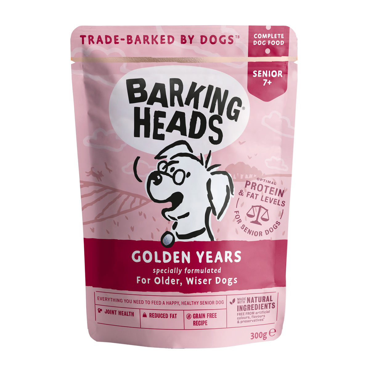 Barking Heads Golden Years Wet Dog Food Pouches - 10x 300g