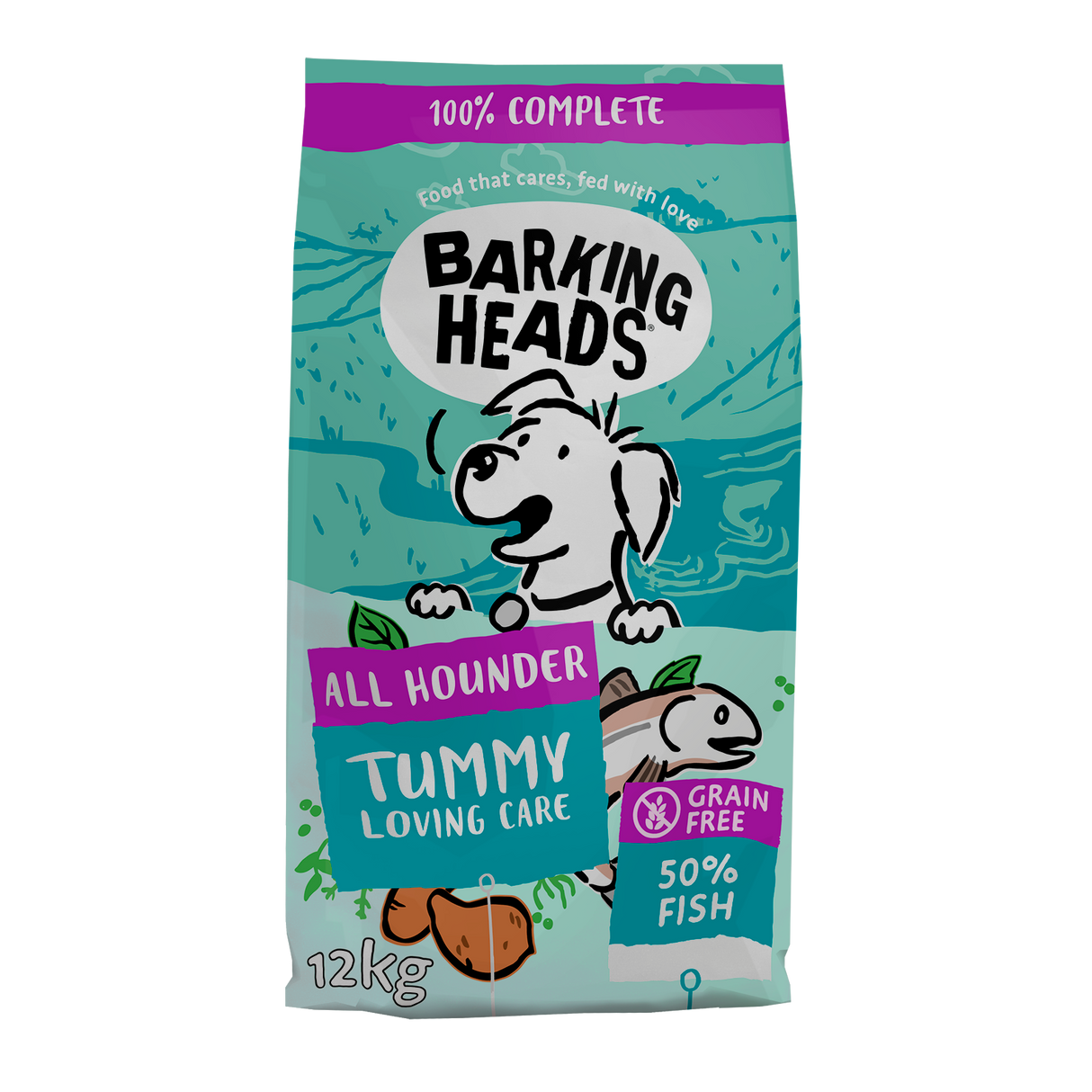 Barking Heads All Hounder Tummy Lovin' Care Fish Dry Dog Food - 12kg
