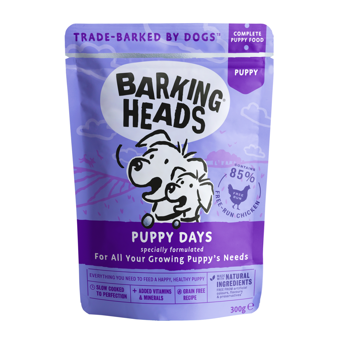 Barking Heads Puppy Days Wet Dog Food Pouches -10 x 300g