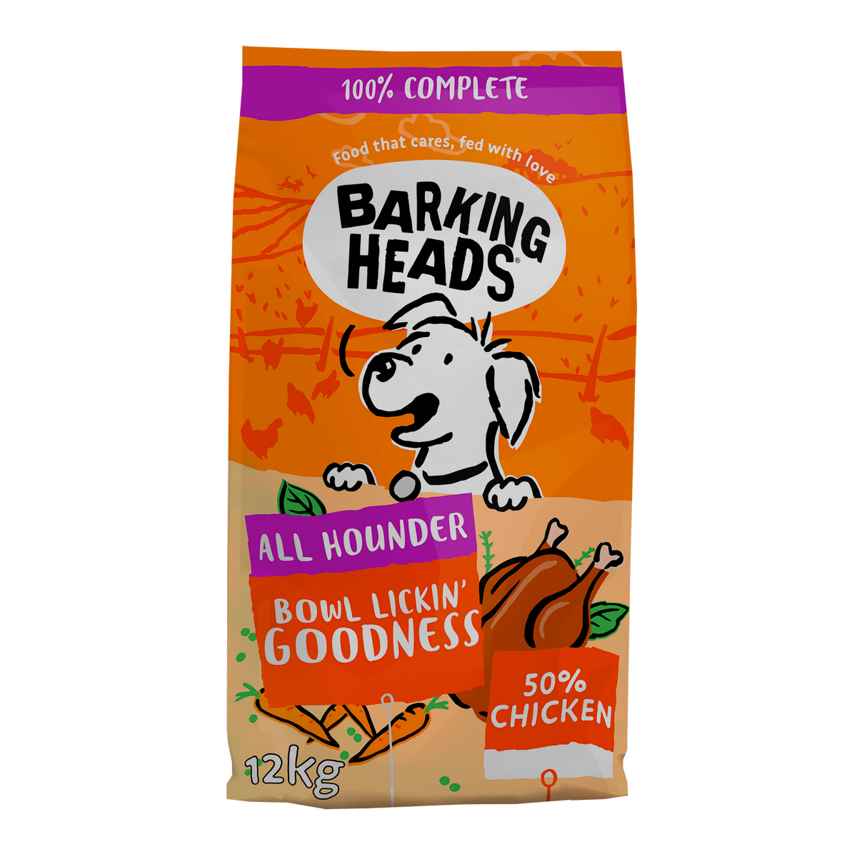 Barking Heads All Hounder Bowl Lickin' Goodness Chicken Dry Dog Food - 12kg
