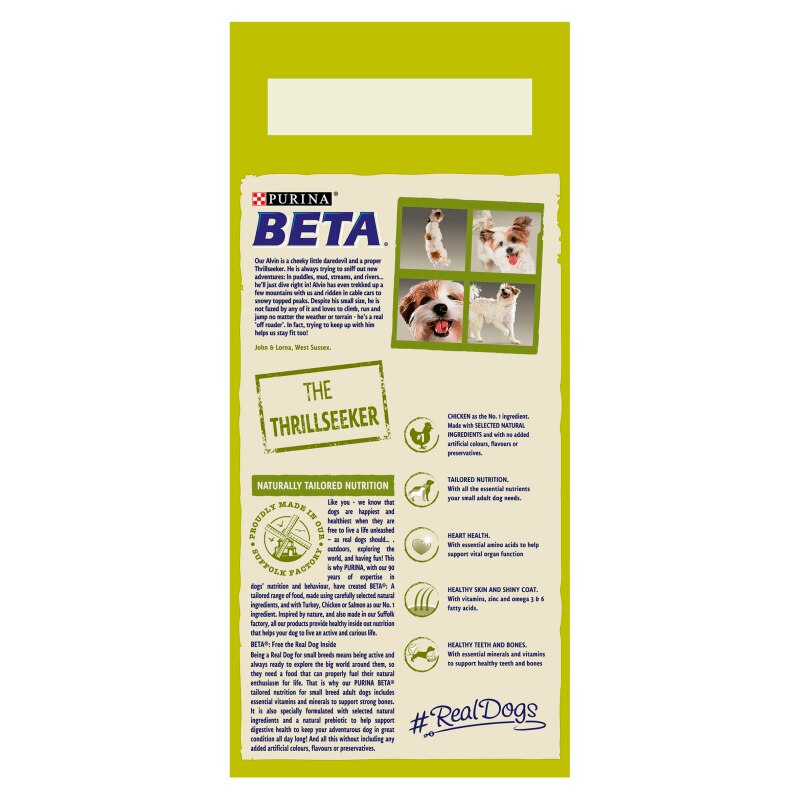 Beta Adult Small Breed Chicken Dry Dog Food - 2kg