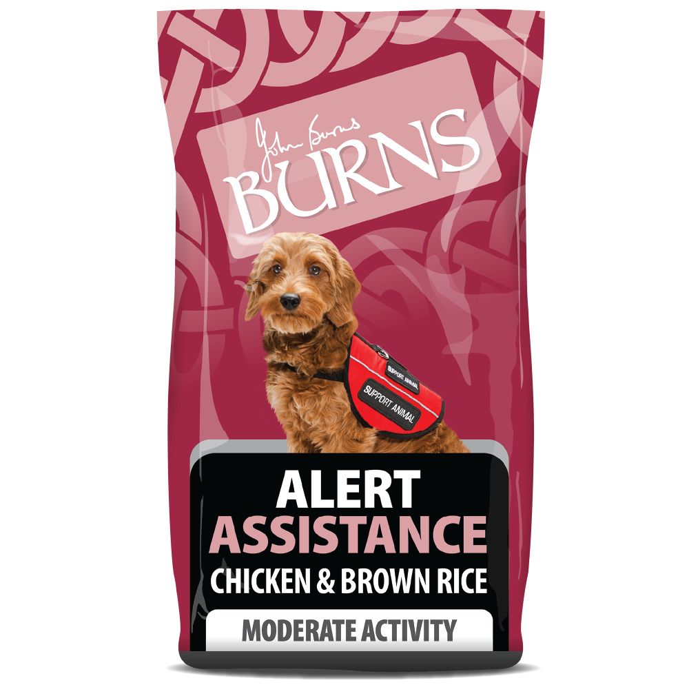 Burns Alert Assistance Chicken & Brown Rice Dry Dog Food - 12kg