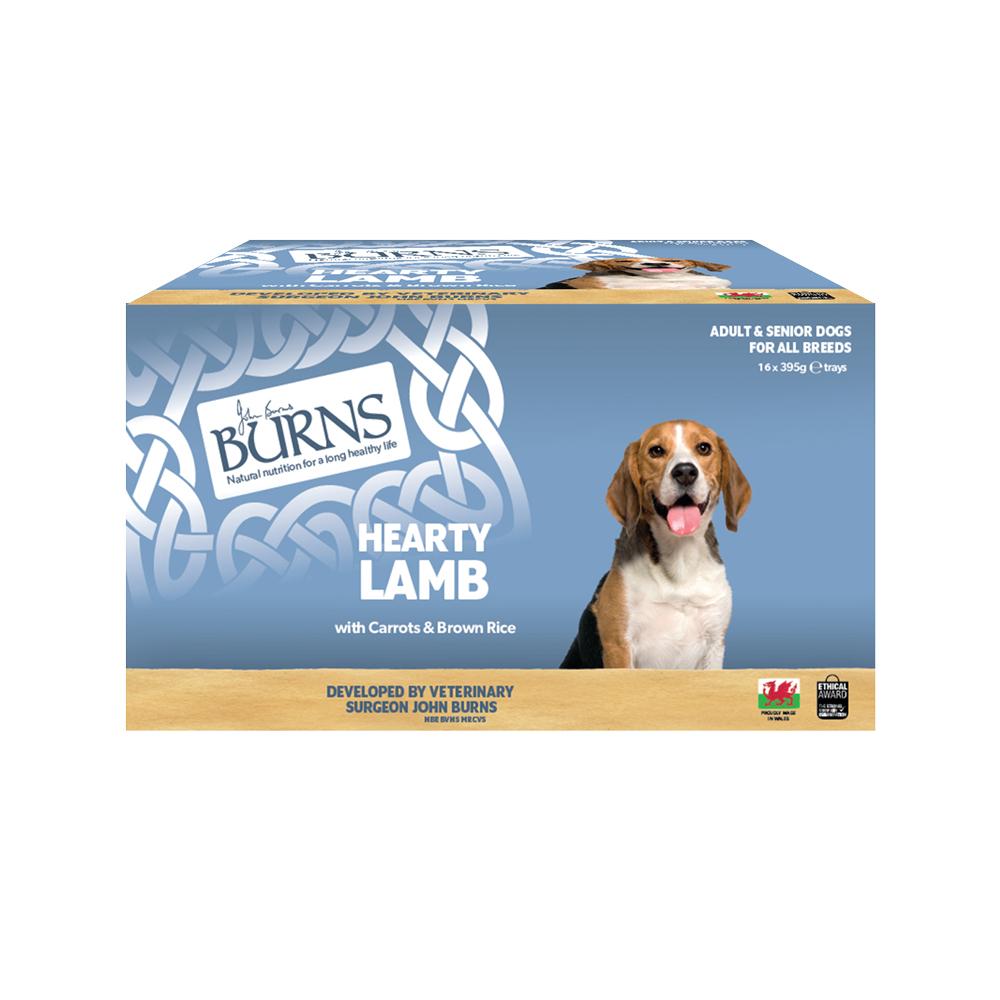 Burns Lamb Bumper Box Wet Dog Food Trays - 16 x 395g