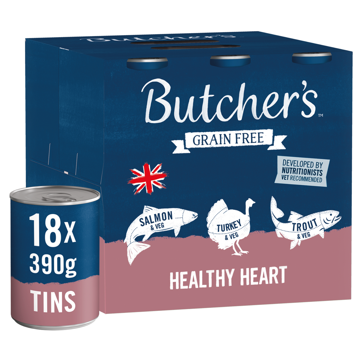 Butchers Healthy Heart Wet Dog Food Cans - 18 x 390g