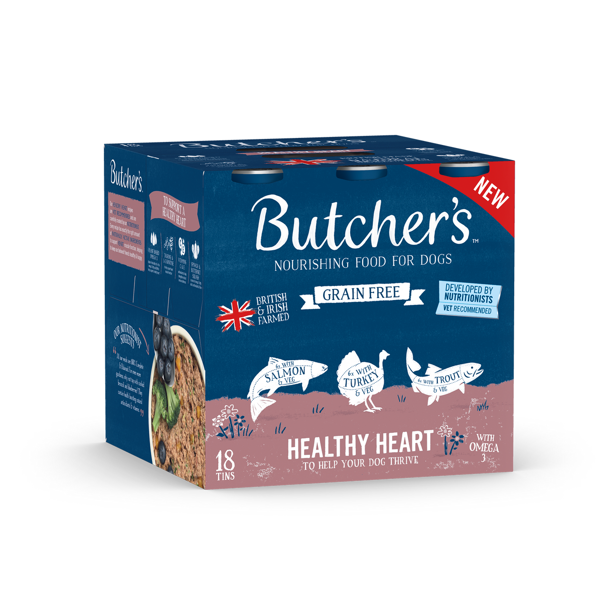 Butchers Healthy Heart Wet Dog Food Cans - 18 x 390g