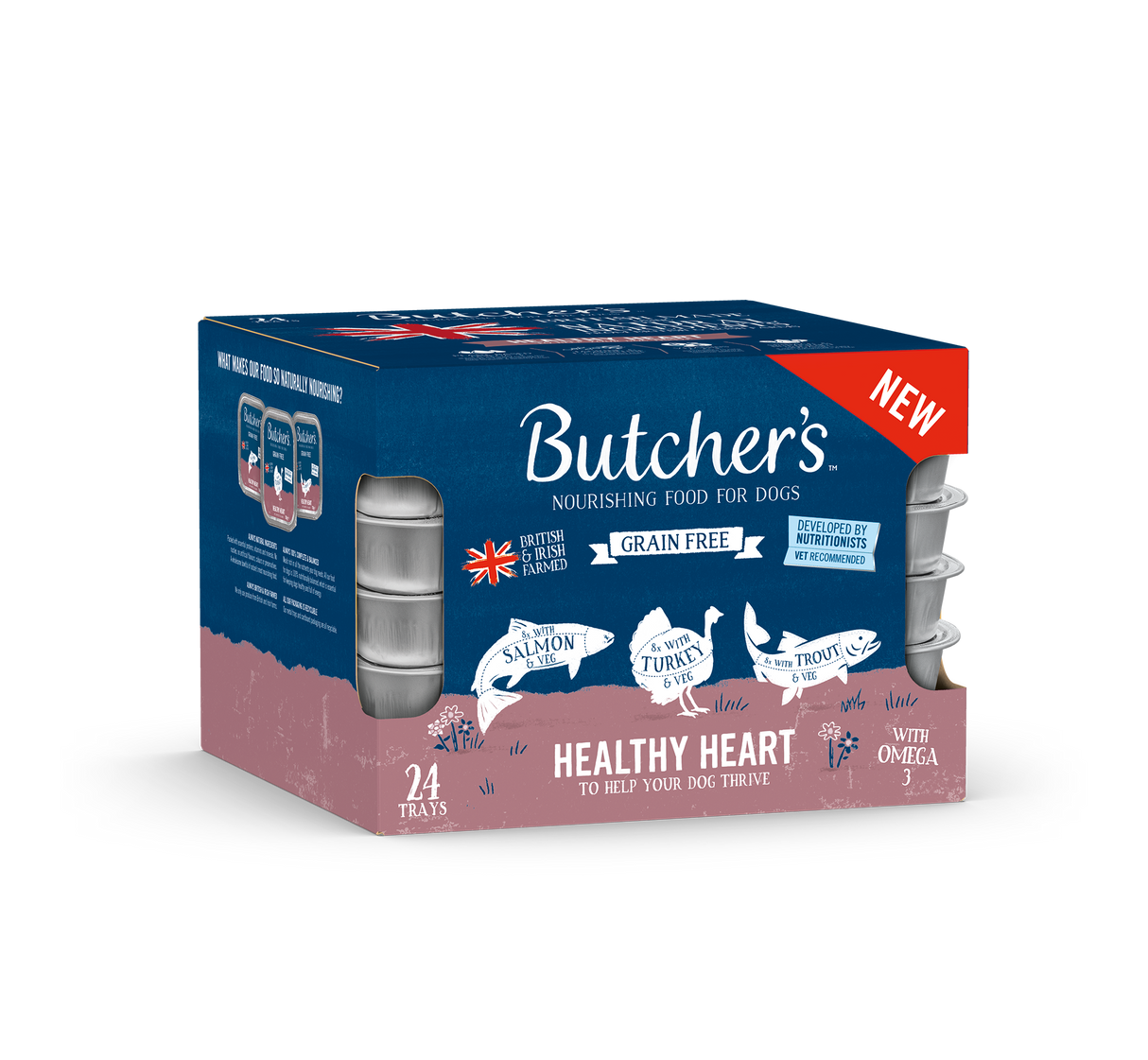 Butchers Healthy Heart Wet Dog Food Trays - 24 x 150g