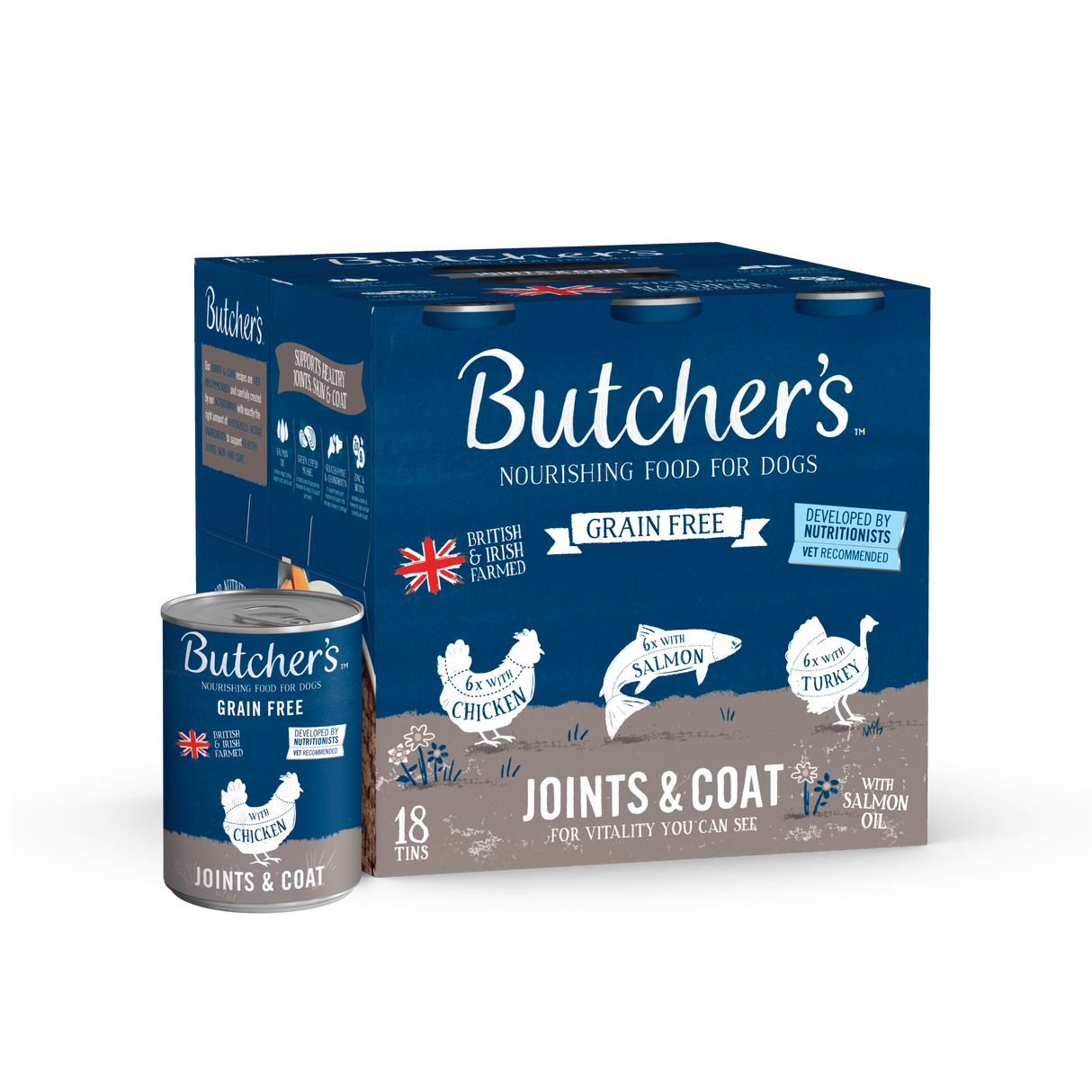 Butchers Joints & Coat Wet Dog Food - 18x390g