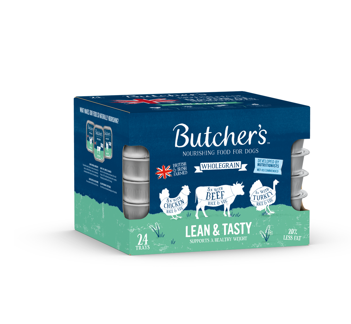 Butchers Lean & Tasty Wet Dog Food Trays - 24 x 150g
