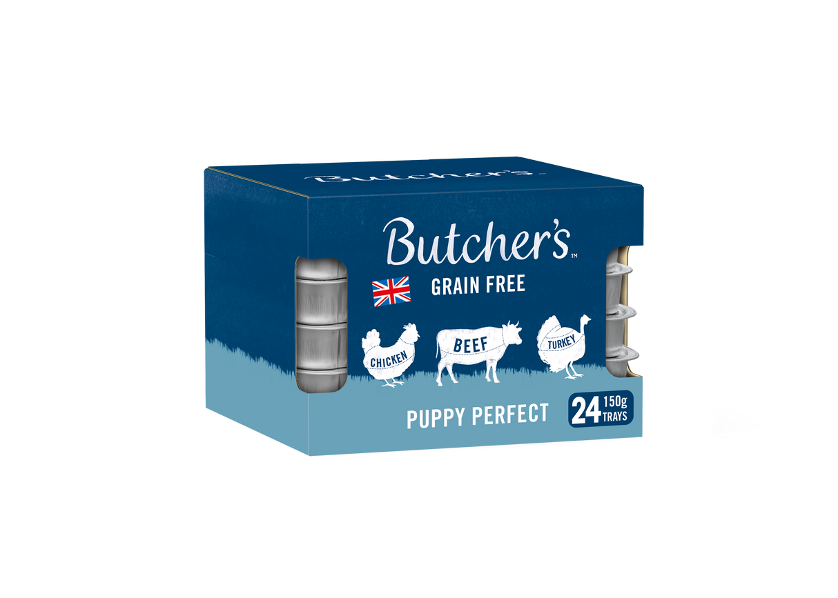 Butchers Puppy Perfect Wet Dog Trays - 24 x 150g