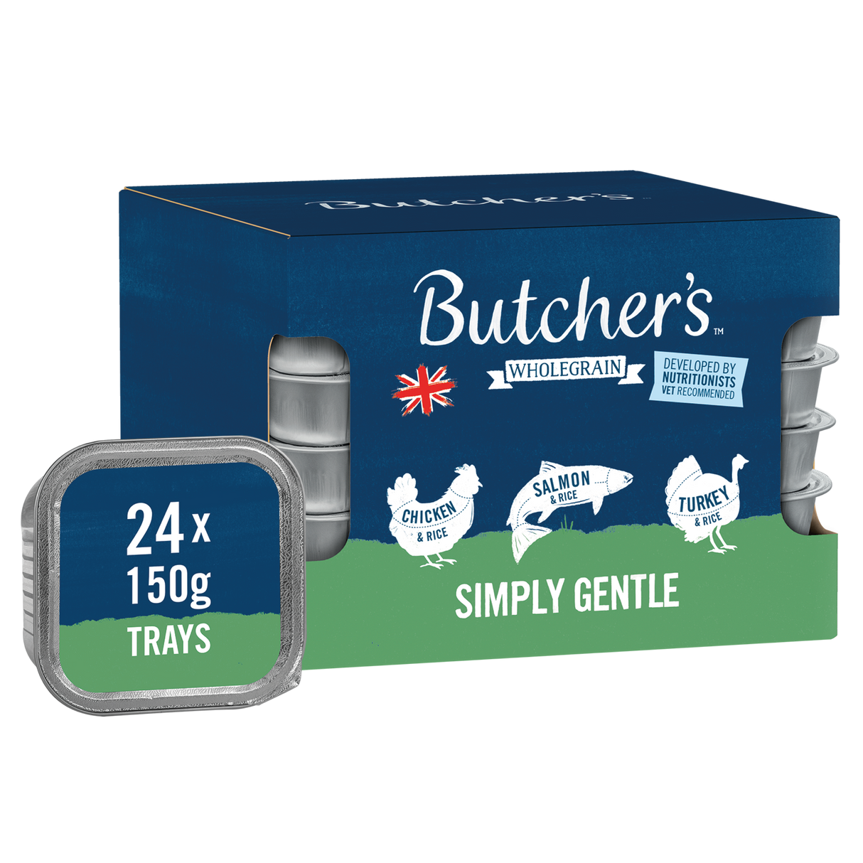 Butchers Simply Gentle Wet Dog Food Trays - 24 x 150g