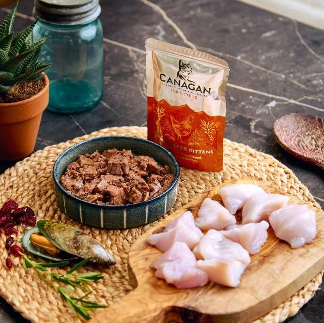 Canagan Free-Run Chicken Kitten Wet Cat Food Pouches - 8 x 85g