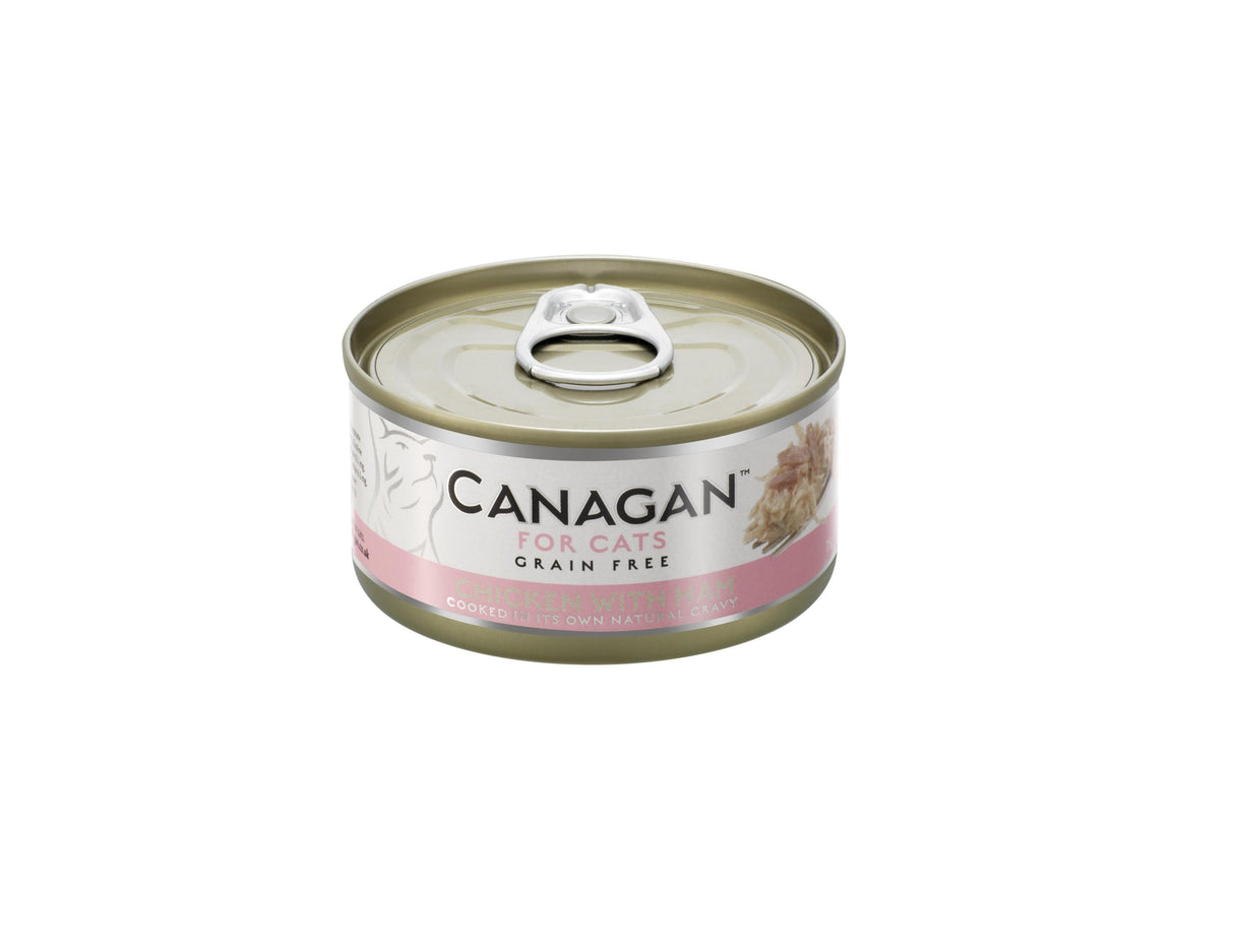 Canagan Chicken & Ham Grain-Free Wet Cat Food Tins - 12 x 85g