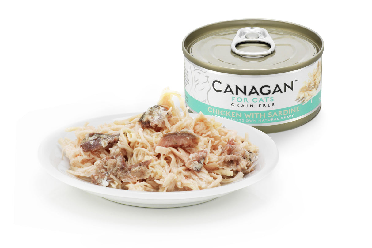 Canagan Chicken & Sardine Grain-Free Wet Cat Food Tins - 12 x 75g