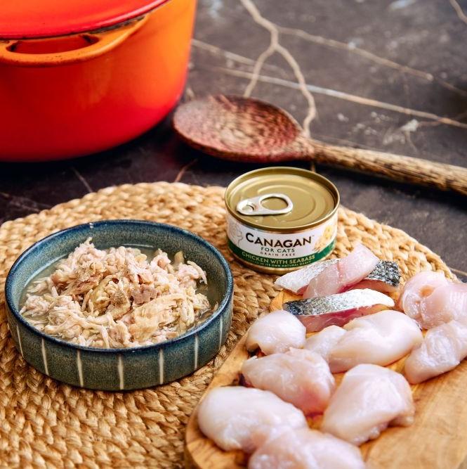 Canagan Chicken & Seabass Grain-Free Wet Cat Food Tins - 12 x 75g