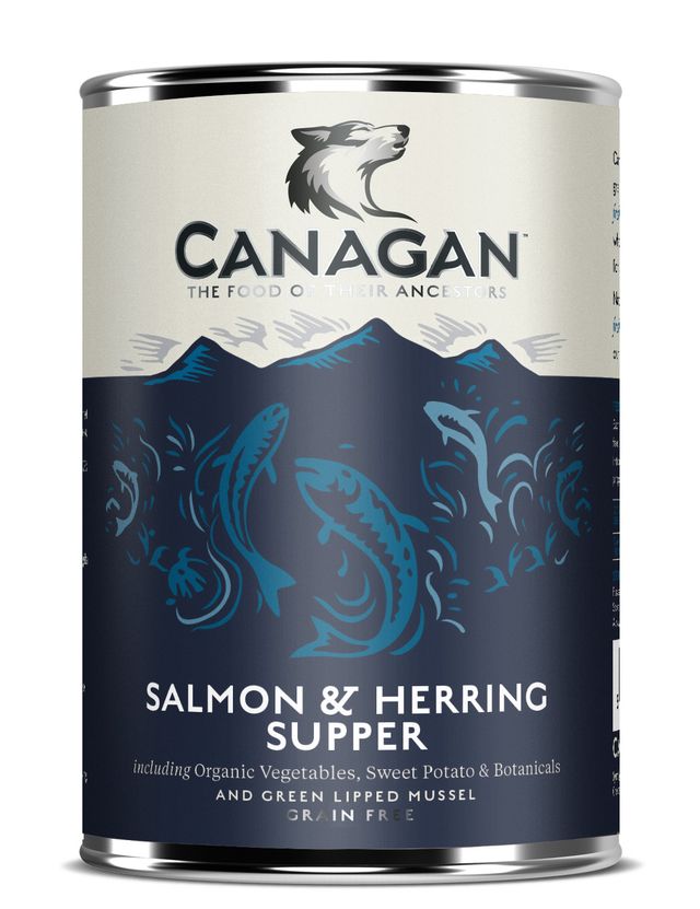 Canagan Grain-Free Salmon and Herring Wet Dog Food Tins - 6 x 400g