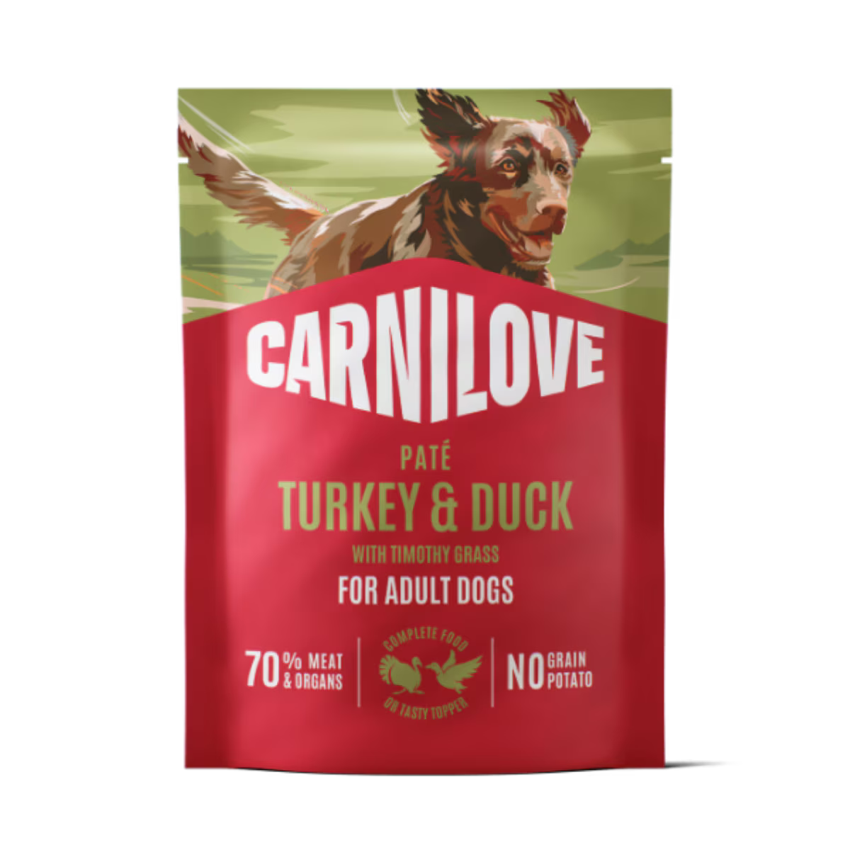 Carnilove Turkey & Duck with Timothy Grass Wet Dog Food Pouches - 12 x 300g