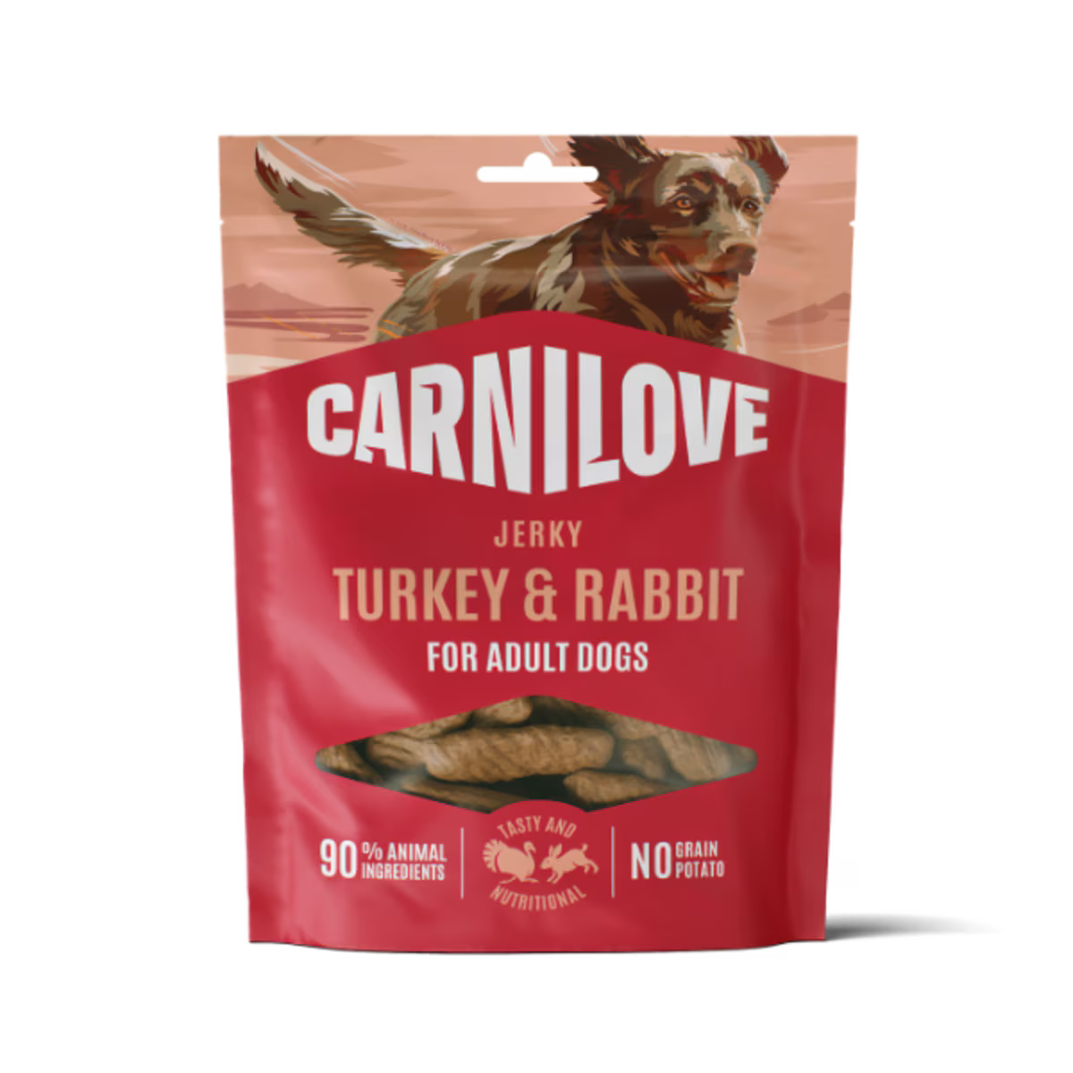 Carnilove Turkey & Rabbit Jerky Adult Dog Treats – 100g