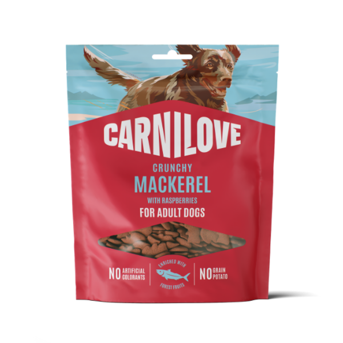 Carnilove Mackerel & Raspberries Adult Crunchy Dog Treat – 200g