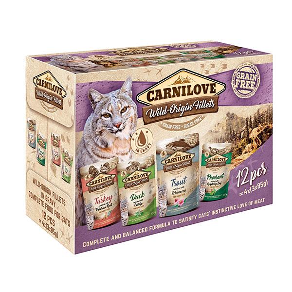 Carnilove Multipack Wet Cat Food Pouches - 12 x 85g