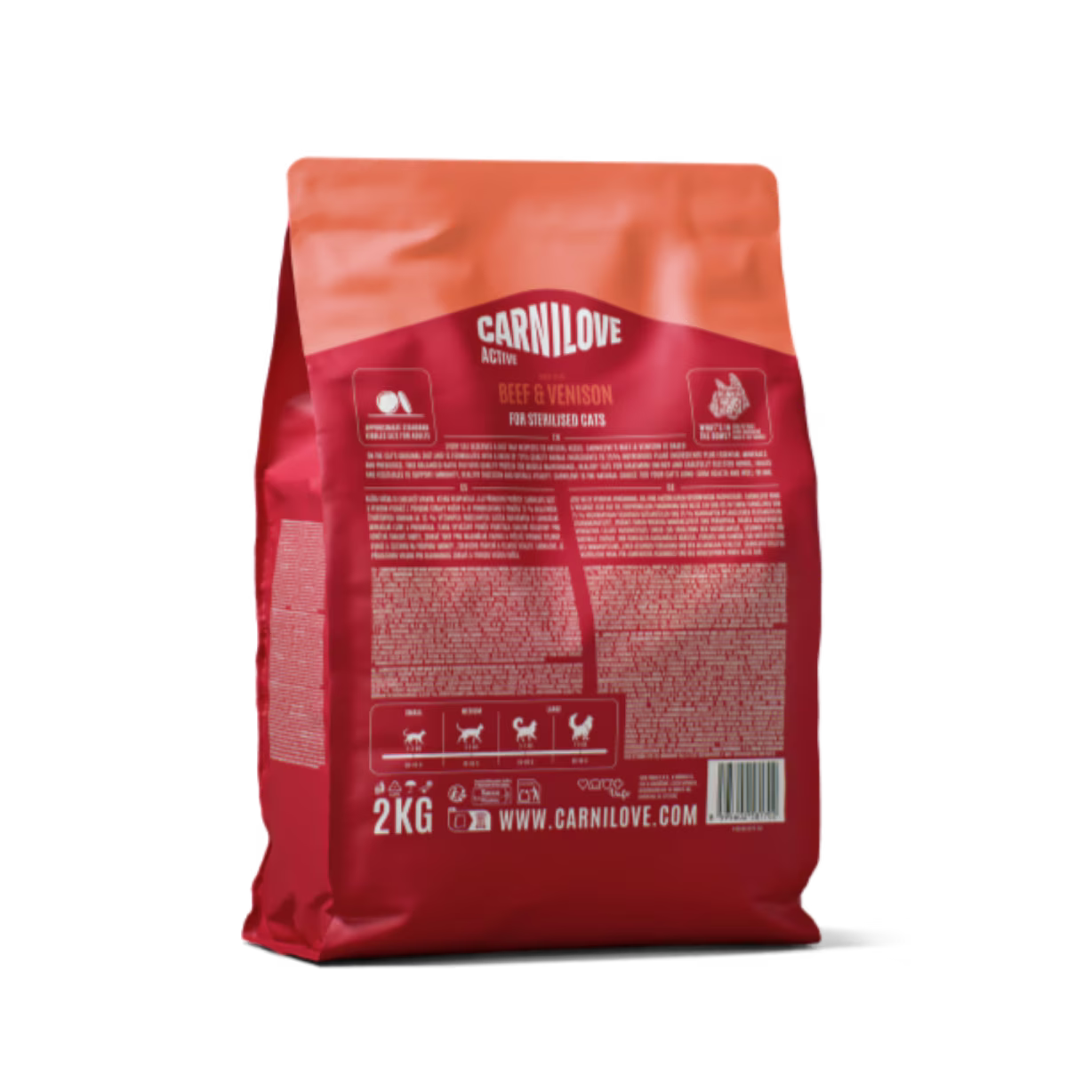 Carnilove Active Beef & Venison Sterilised Adult Dry Cat Food – 2kg