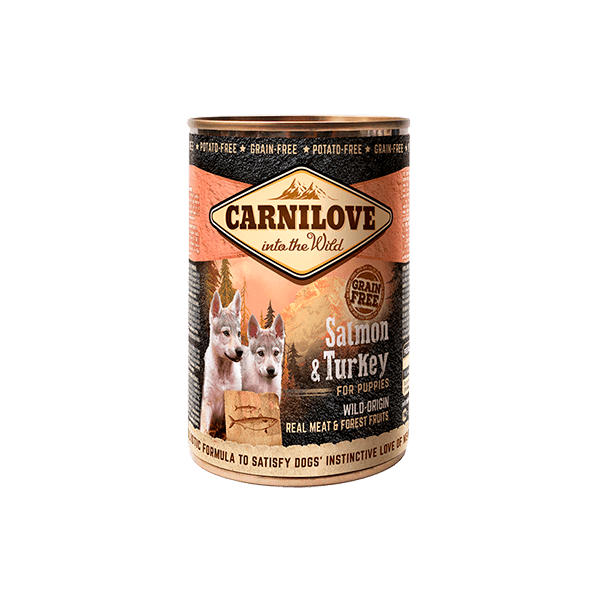 Carnilove Salmon & Turkey Wet Puppy Food Cans - 6 x 400g