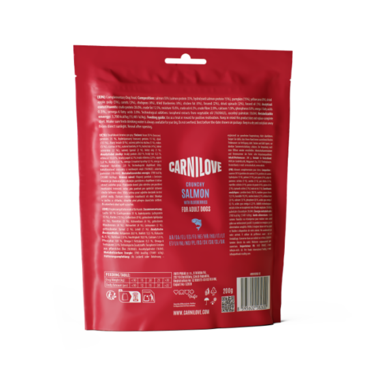 Carnilove Salmon & Blueberries Adult Crunchy Dog Treat – 200g