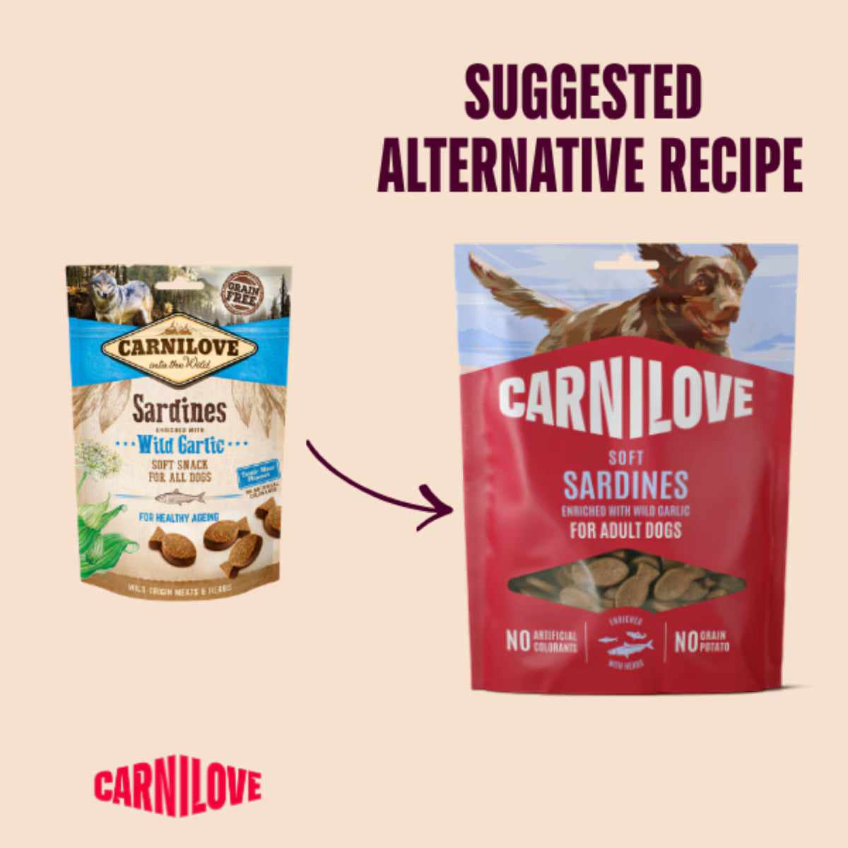 Carnilove Sardines & Wild Garlic Adult Soft Dog Treat – 200g